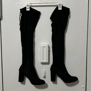 Tall Black Heeled Boots